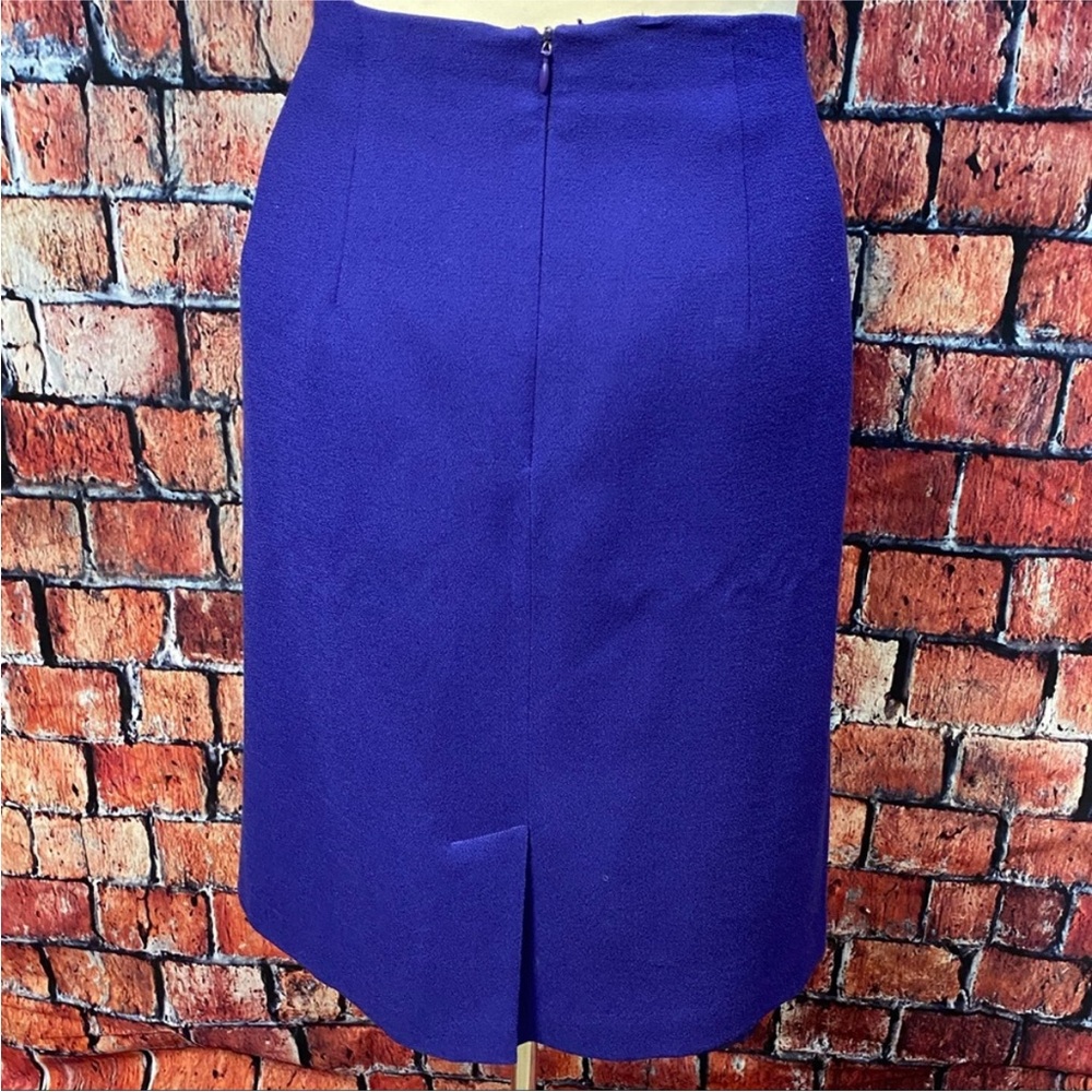 Chaus‎ Vintage 90’s Purple Wool Pencil Skirt - Picture 5 of 9